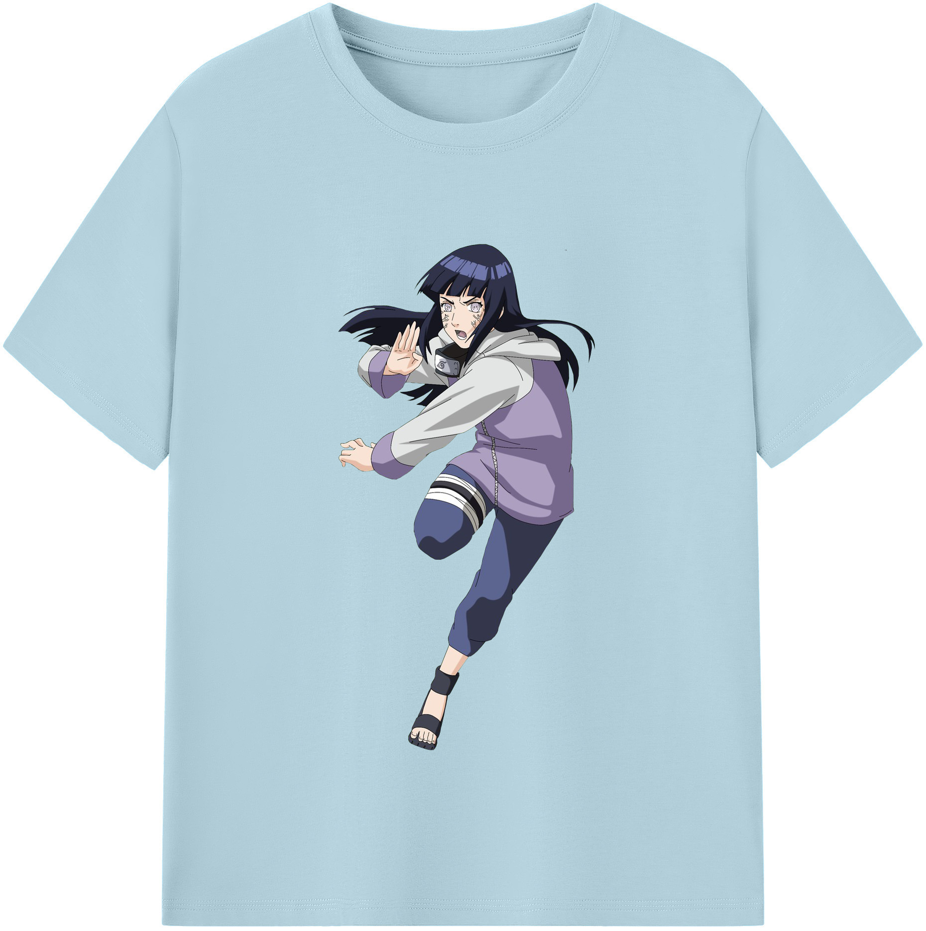 （画像用） NARUTO -ナルト- 日向ヒナタ Hyūga Hinata 綿100％半袖Tシャツ（フロントプリント）